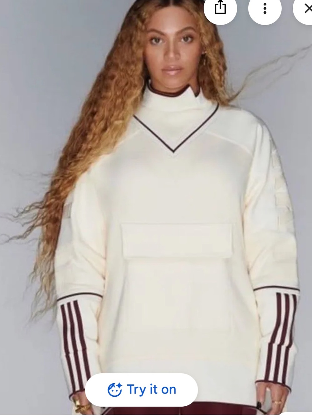 Adidads Ivy Park Sweatshirt
Ecru Tint/Maroon